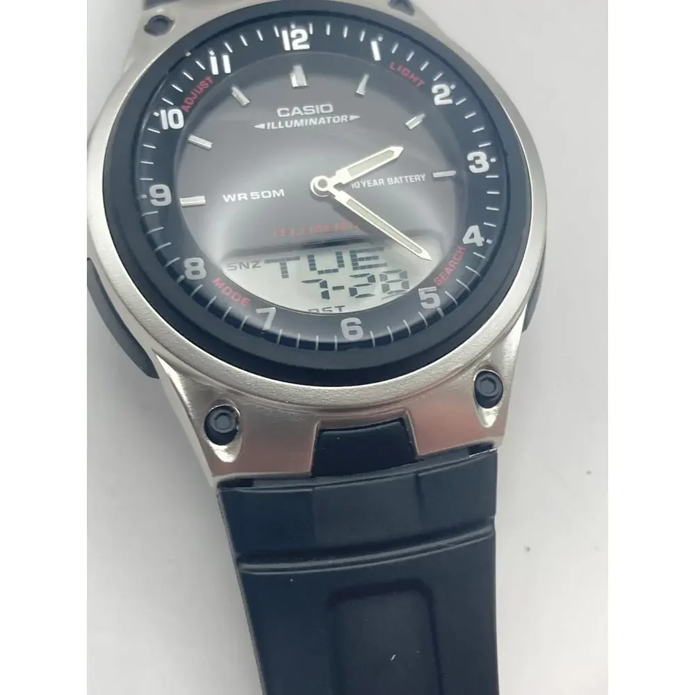 Casio Telememo Sports Analog Digital Combo Mens Watch 40mm - Adjustable -WR 50m